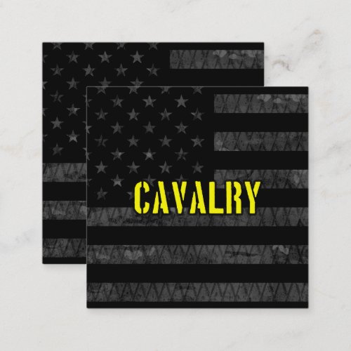 Cavalry Subdued American Flag Discount Card
