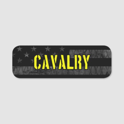 Cavalry Subdued American Flag Name Tag