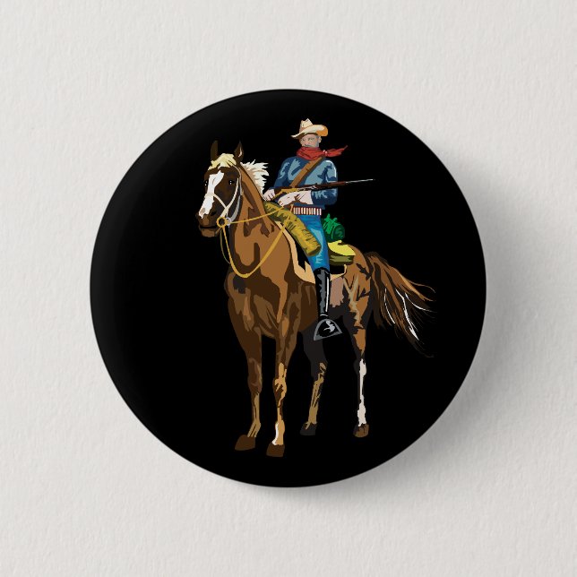 Cavalryman - Buffalo Soldier Button (Front)