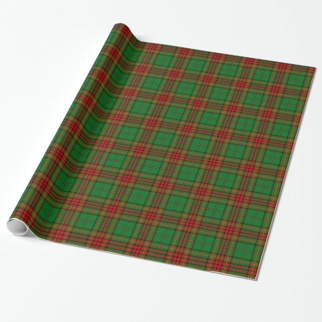 Cavan County Irish Tartan Wrapping Paper (Unrolled)