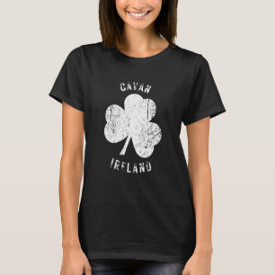 Cavan Ireland Vintage Shamrock Distressed Look T-Shirt