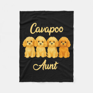 Cavao Aunt Cute Dog Lover Gift Funny Women Puppy O Fleece Blanket