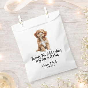 Cavapo Full Color Pet Wedding Favor Bag