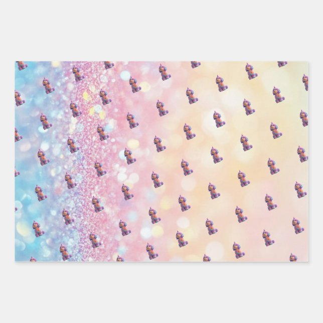 Cavapoo Cavoodle Birthday Wrapping Paper Sheets (Front)
