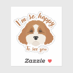 Cavapoo Cavoodle Cockerpoo Puppy Designer dog Sticker