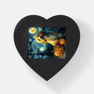 Cavapoo Cute Dog Halloween Jack O Lantern Pumpkin Paperweight