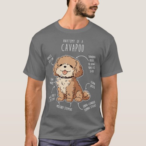 Cavapoo Dog Anatomy 2 T_Shirt
