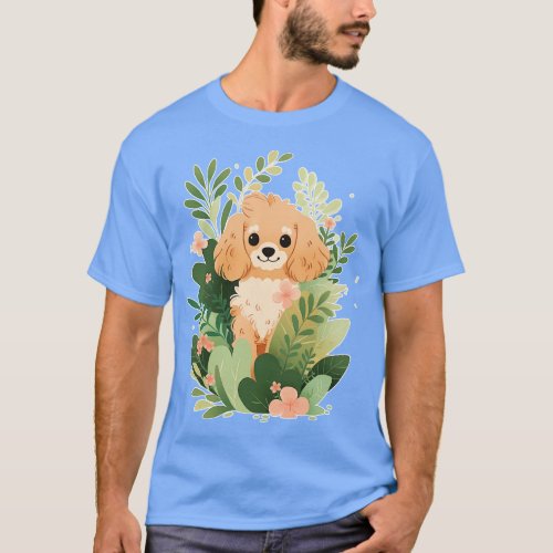 Cavapoo Dog Ferns T_Shirt