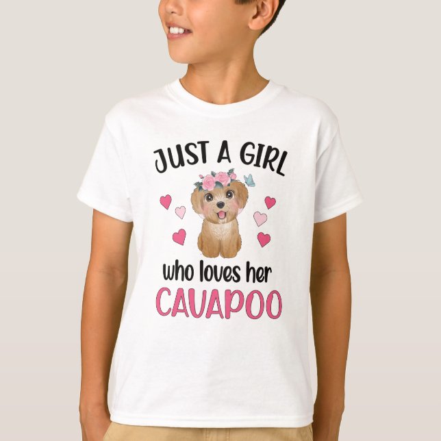 Cavapoo Dog Girl Cavoodle Dog Lover Cavapoo Mom T-Shirt (Front)