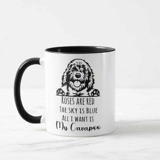 cavapoo dog mug (Left)