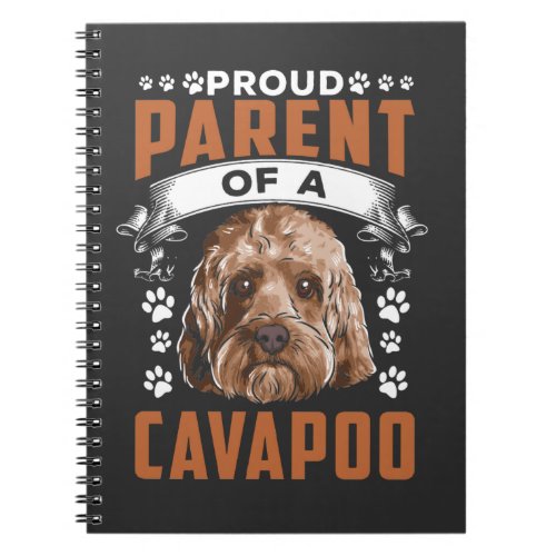 Cavapoo Dog Parent Cute Puppy Owner Notebook