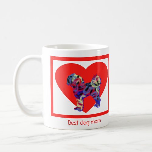 Cavapoo Dog Red Valentines Day Heart Coffee Mug