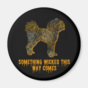 Cavapoo Dog Silhouette Fun Halloween Magnet