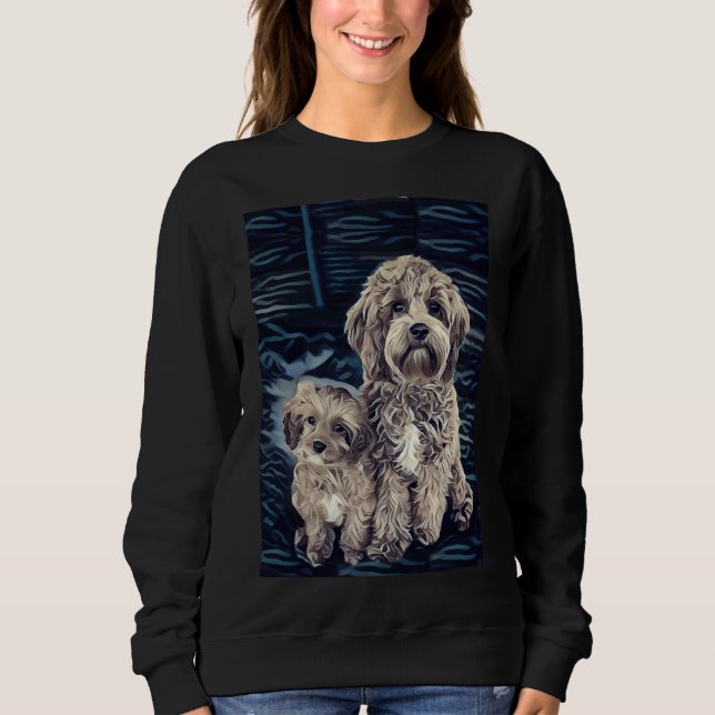 Cavapoo Dogs Adorable Pet Poodle Cute Puppy Sweatshirt (Front)
