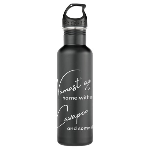 Cavapoo Funny Namastay for Yoga and Dog Lovers 265 Stainless Steel Water Bottle