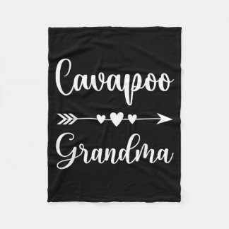 Cavapoo Grandma Funny Cavapoo Dog Lovers Gift Fleece Blanket