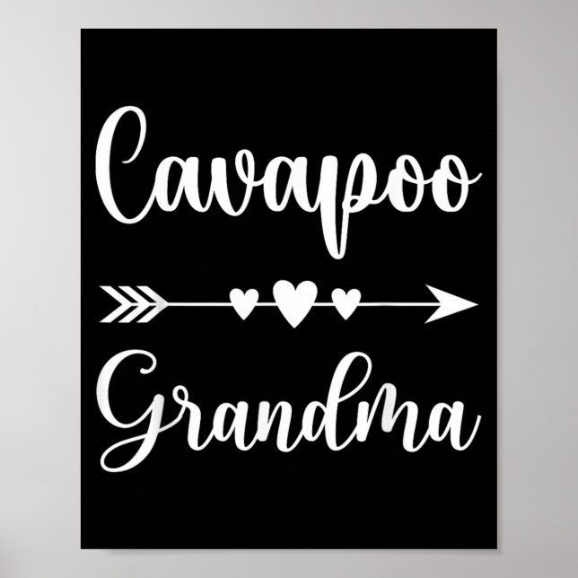 Cavapoo Grandma Funny Cavapoo Dog Lovers Gift Poster (Front)