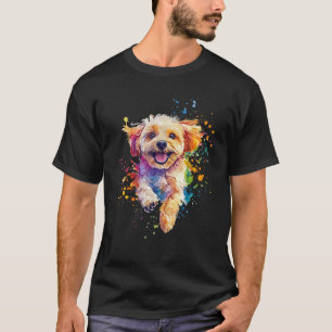 Cavapoo Lover Colorful Splash Art Cavapoo  T-Shirt