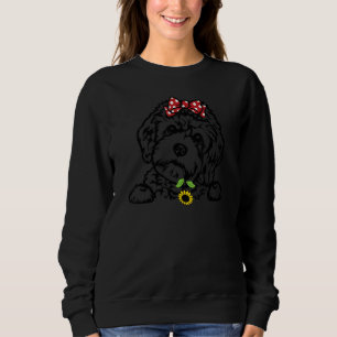 Cavapoo mom Cavapoo sunflower Sweatshirt