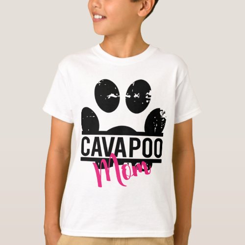 Cavapoo Mom Dog Breed Pet Lover Gift For Her Girl T_Shirt