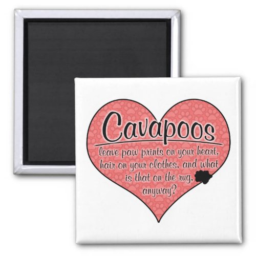 Cavapoo Paw Prints Dog Humor Magnet