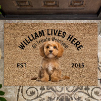 Cavapoo Personalized Dog Lover Doormat