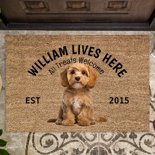 Cavapoo Personalized Dog Lover Doormat