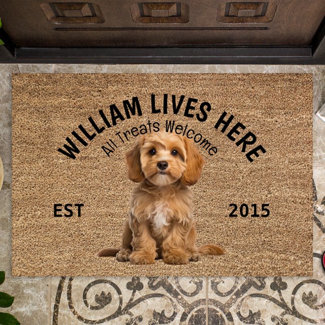 Cavapoo Personalized Dog Lover Doormat (Creator Uploaded)