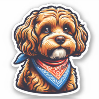 Cavapoo Vinyl Dog Sticker