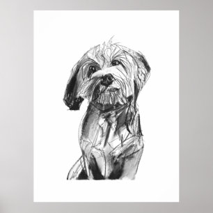 Cavapoo Wall Art Poster, Dog Art Print
