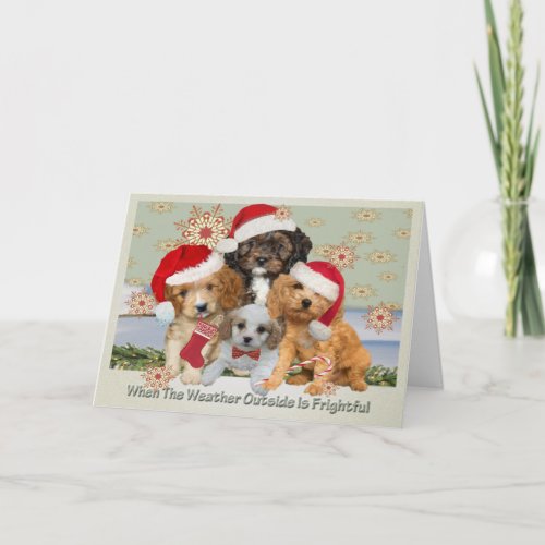 Cavapoo When The Weather Outside Is Frightful Card