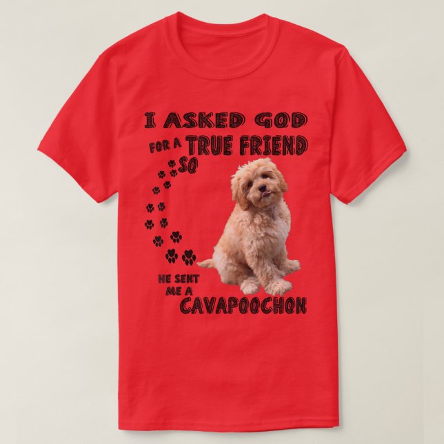 Cavapoochon Quote Mom Dad Lover Costume, Cute Cavo T-Shirt (Design Front)
