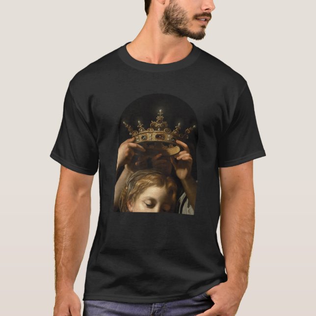 Cavarozzi Virgin With Angels, Christian Renaissanc T-Shirt (Front)