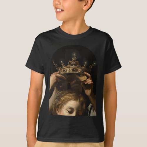 Cavarozzi Virgin with Angels Christian Renaissanc T_Shirt