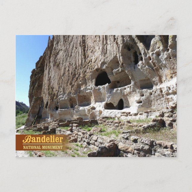 Cavates at Bandelier National Monument, NM Postcard (Front)