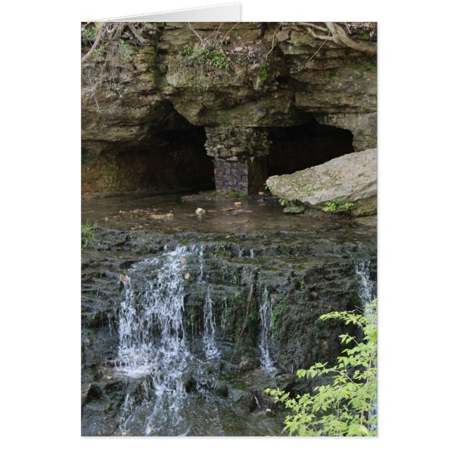 Cave and Spring in Burlington, Iowa Cards (Front)