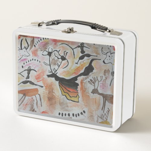 Cave Art Abstract Metal Lunch Box