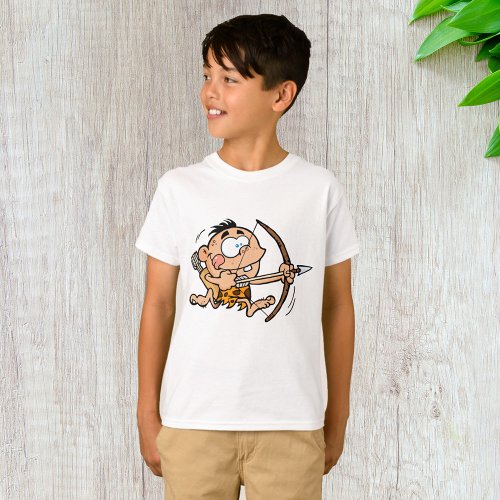 Cave Boy With Bow And Arrow T_Shirt