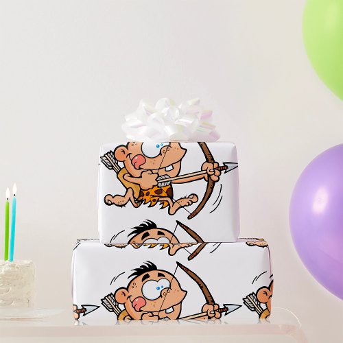 Cave Boy With Bow And Arrow Wrapping Paper