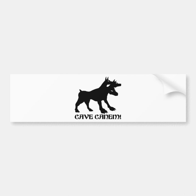 CAVE CANEM - BEWARE OF DOG Latin Bumper Sticker (Front)