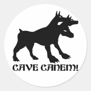 CAVE CANEM - BEWARE OF DOG Latin Classic Round Sticker