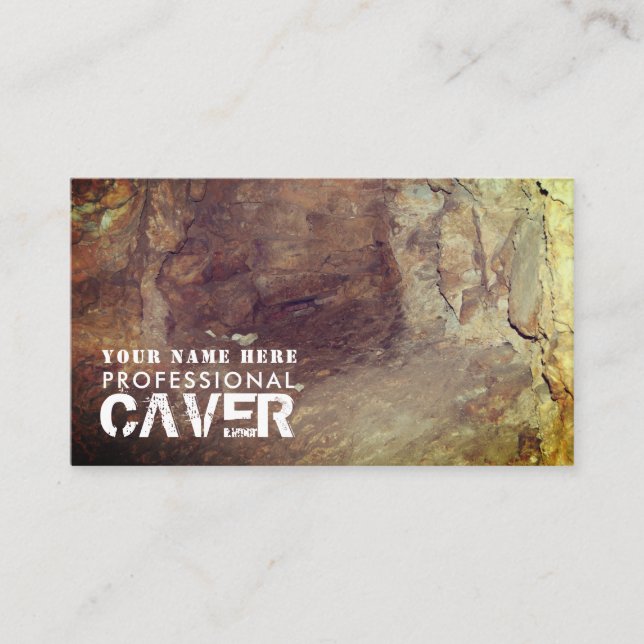 Cave, Cave Explorer, Sportsperson, Sports Coach Business Card (Front)