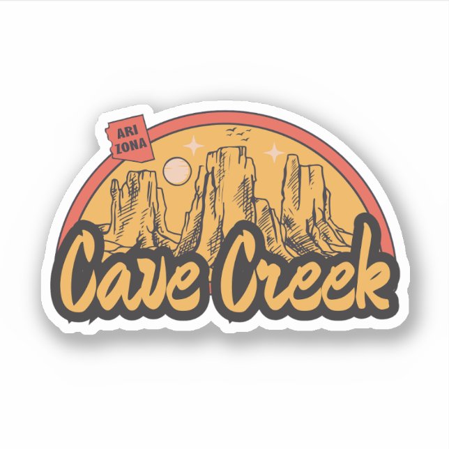 Cave Creek, Arizona  Sticker (Front)
