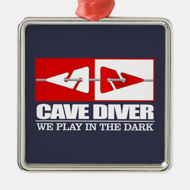 Cave Diver (LM) Metal Ornament (Front)