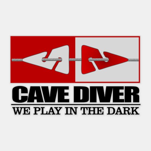 Cave Diver LM Rectangular Sticker