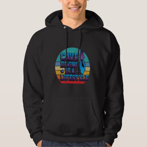 Cave Diving Cave Diver Deep Down Dive Flag Scuba Hoodie