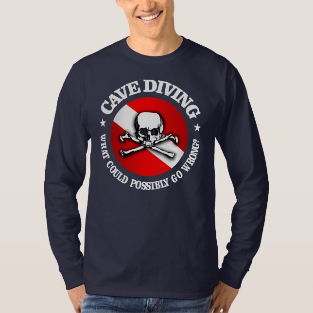 Cave Diving (Skull) Apparel T-Shirt (Front)