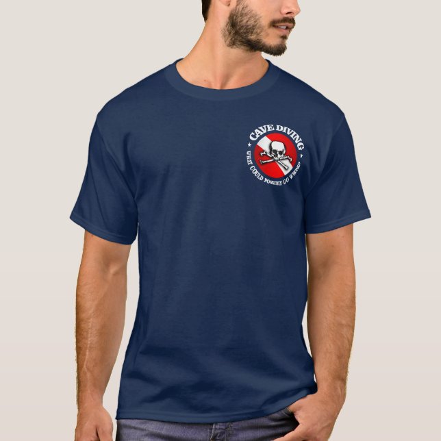 Cave Diving (Skull) Apparel T-Shirt (Front)