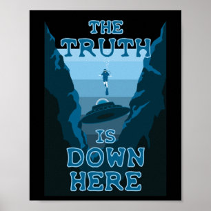 Cave Diving & UFO - The Truth is Down Here Poster
