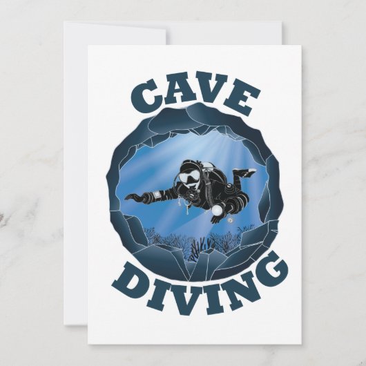 Cave Diving - Underwater Scuba Diver (Front)